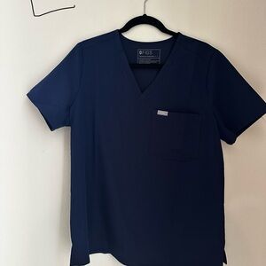FIGS Navy Catarina One Pocket Scrub Top